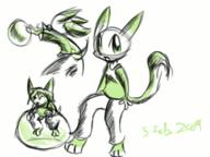 Kiddle author_like balloons bubble colour digital digital_sketch fluffy_tail green green_eyes laying long_ears open_mouth sketch tail_view // 800x600 // 118.3KB