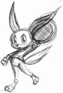 action bottomless creature critter doodle featureless_crotch fluffy_tail long_ears midriff motion open_mouth racket sketch // 616x908 // 57.4KB