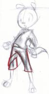 belt colour fluffy_tail ink male midriff open_mouth pants pencil pencil_sketch sketch tail // 516x984 // 93.9KB