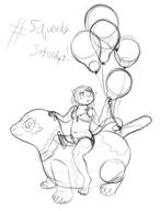 Kim balloons digital digital_sketch felyne female inflatable kibrosian pooltoy sketch squeakysaturday // 1216x1600 // 577.6KB