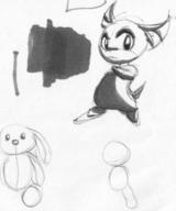 Unnamed_character androgynous creature critter ink ink_sketch long_ears marker pencil pencil_sketch plushie scowl sketch toy // 1192x1432 // 370.9KB
