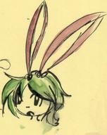 androgynous bow colour doodle green_hair large_bow open_mouth paint watercolor what // 720x908 // 106.3KB