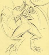 androgynous claws draconic fangs featureless_crotch horns long_ears open_mouth teeth wings // 1314x1478 // 295.0KB