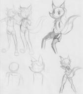 Tammy bottomless canidae cute dancing doodle featureless_crotch female fluffy_tail fox long_ears necklace pencil pencil_sketch practice reference shorts sketch vixen // 2224x2527 // 598.1KB