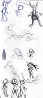 Kiddle androgynous backpack bottomless canidae dog doodle featureless_crotch featureless_nude female ink ink_sketch long_ears male nude open_mouth pantyshot sketch skirt translucent undies upskirt what // 1561x3507 // 1.1MB
