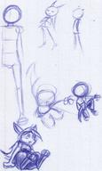 FIP PoV action doodle female horns ink ink_sketch kibrosian long_ears perspective pose sketch toy // 722x1201 // 159.6KB