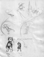Unnamed_character attack author_like felyne idea large_scan magic open_mouth pencil_sketch shorts // 2473x3214 // 4.5MB