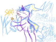 Friendship_is_Magic Great_And_Powerful_Trixie My_Little_Pony Trixie author_indifferent colour digital digital_sketch doodle female filly pinecone pony sketch snap unicorn what // 640x480 // 34.5KB