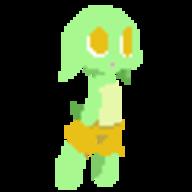 GIMP Metal_Bubble_Dragon Ripple colour digital draconic male pixel_art topless // 64x64 // 745