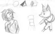 Unnamed_character androgynous author_fancy author_like fox happy human male open_mouth pencil pencil_sketch shapes shorts sketch // 1184x744 // 128.0KB