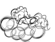 MLP Pinkie_Pie author_indifferent balloons digital digital_sketch doodle female filly fim pony rough sketch sleeping // 861x670 // 257.2KB