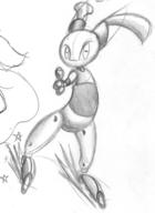 Metal_Bubble_Dragon action author_like contact_stars doodle long_ears pencil pencil_sketch robot rollerblades sketch // 1052x1442 // 229.1KB