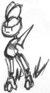 Metal_Bubble_Dragon author_indifferent doodle fin ink ink_sketch robot rollerblades sketch wheels // 318x594 // 40.2KB