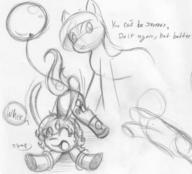 Luna MLPFiM Twilight_Sparkle author_like balloons bunny cutie_mark female filly happy long_ears monologue open_mouth pencil pencil_sketch pony ponybunny sketch slump text whee // 1467x1326 // 338.0KB