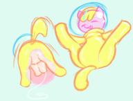 Fallout_Equestria FireAlpaca Friendship_is_Magic MLP MLPFiM My_Little_Pony Pink_Eyes PuppySmiles author_fancy author_like balloon_sitting balloon_straddle balloons colour digital digital_sketch female filly fim open_mouth pony radsuit sketch straddle // 528x401 // 111.7KB