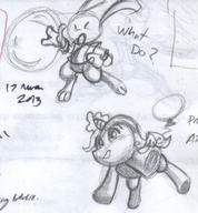 Revel_Romp author_fancy author_indifferent balloons bottomless bubble bunny featureless_crotch long_ears open_mouth pencil pencil_sketch sketch text // 722x778 // 141.1KB