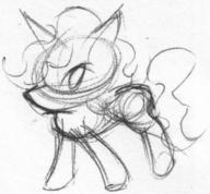 author_dislike doodle horn ink ink_sketch pony sketch unicorn // 616x572 // 87.8KB