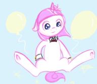 Equestrian_Dawn FireAlpaca RP_Character Reveille Revel_Romp author_fancy author_like balloons bowtie colour contact_stars digital featureless_crotch horn male pony smile unicorn // 435x377 // 69.5KB