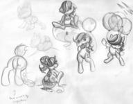 Crystal_Pony Equestrian_Dawn RP_Character Spree author_fancy author_indifferent author_like balloon_popping balloons bits butt camera catsmile cutie_mark featureless_crotch female open_mouth pencil pencil_sketch pony popping questionable ribbon sketch straddle // 2731x2139 // 1.0MB