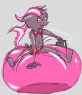 Changeling FireAlpaca Squiggle anthro author_fancy author_indifferent balloon_inflation balloon_sitting balloons bikinia colour digital fang female helium_tank horn midriff navel open_mouth sketch straddle tooth // 325x376 // 40.0KB