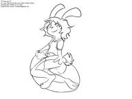 Bunni Luna author_fancy author_like balloons colorme fluffy_tail lineart long_ears midriff sitting straddle tail_view // 1024x768 // 106.4KB