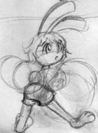 Bunni Luna author_indifferent balloons long_ears open_mouth pencil_sketch tail_view // 632x852 // 56.8KB