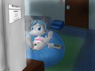 TV Tammy author_fancy author_like background beanbag bed blue_eyes colour door female glowing paws relaxed undies watermelon // 800x600 // 53.5KB